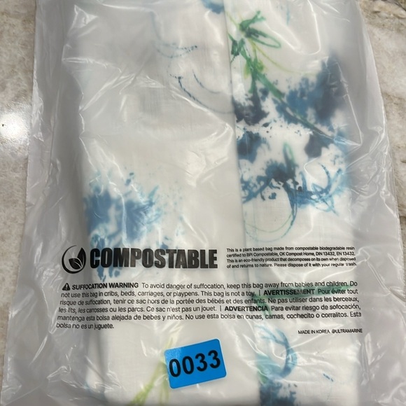 Ann Taylor | 100% Linen Floral Pencil Skirt |‎ White & Blue | Petite Size 4 (4P) - Picture 10 of 10